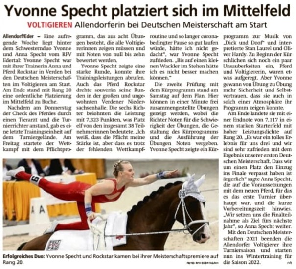 Zeitungsartikel DVM 2021